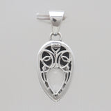 Pear Cut Green Amethyst Silver Pendants