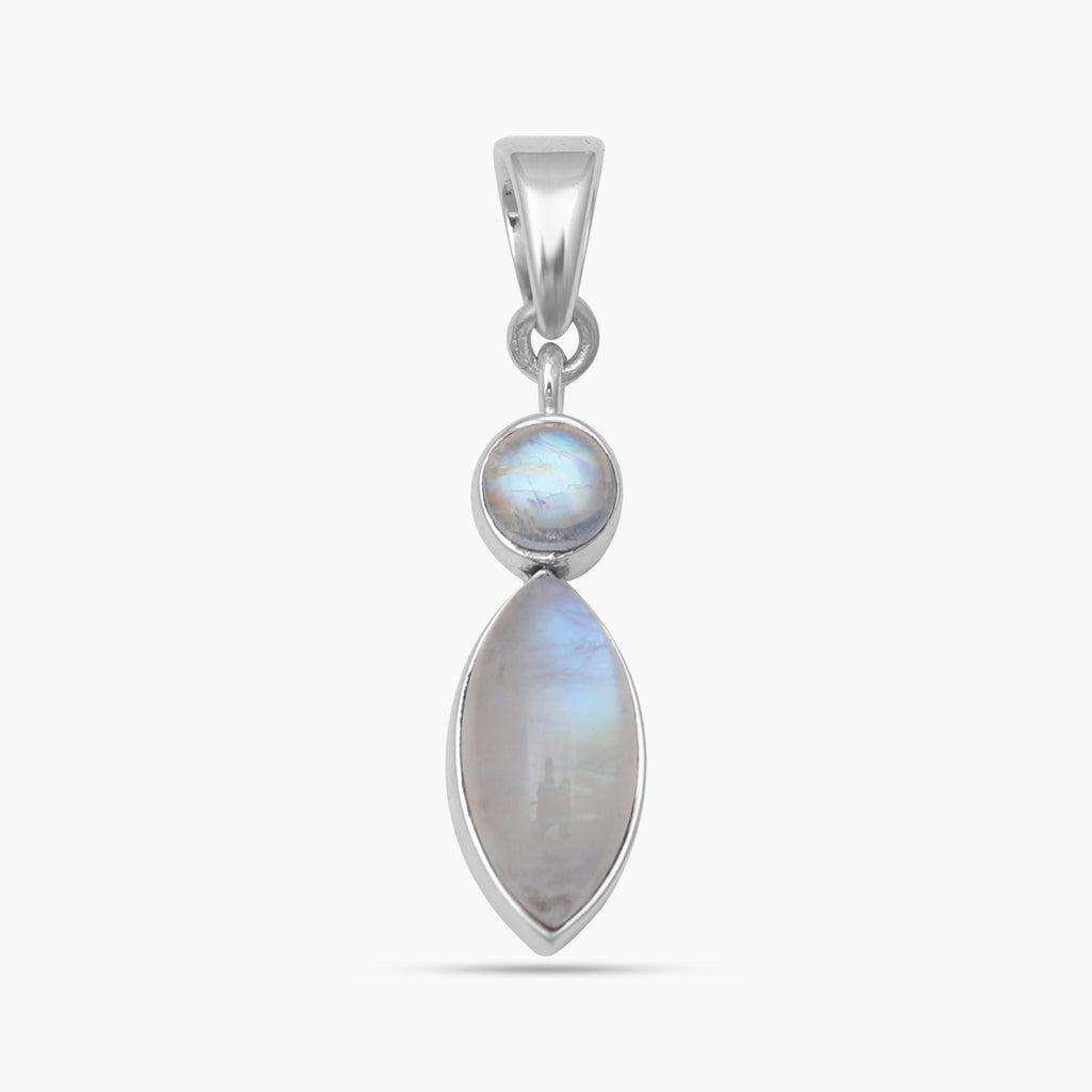 Rainbow Moonstone Silver Pendants