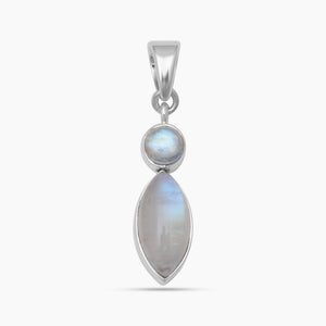 Rainbow Moonstone Silver Pendants