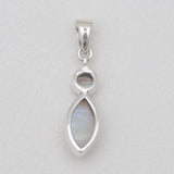 Rainbow Moonstone Silver Pendants