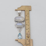 Rainbow Moonstone Silver Pendants