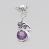 925 Sterling Silver Amethyst Pendants