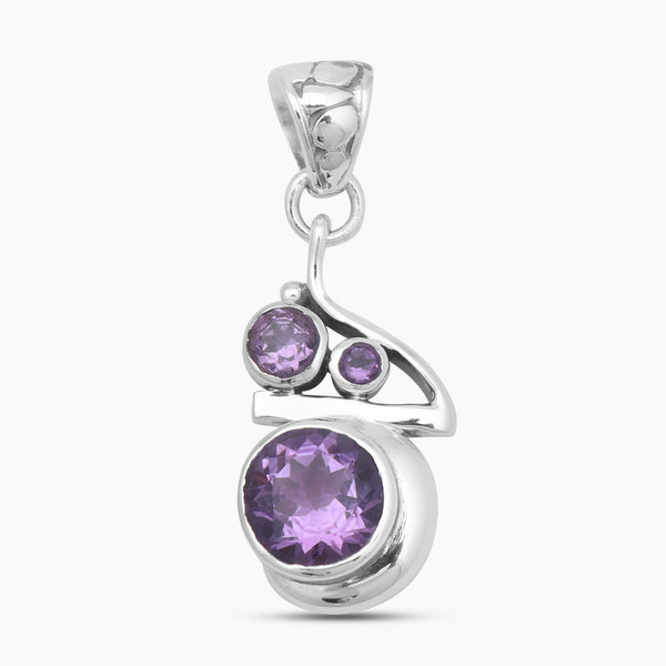 925 Sterling Silver Amethyst Pendants
