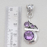 925 Sterling Silver Amethyst Pendants