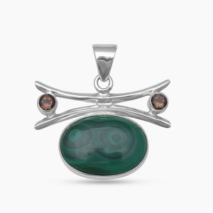 925 Sterling Silver Malachite Pendants