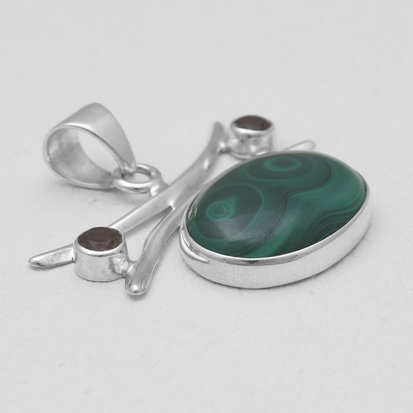 925 Sterling Silver Malachite Pendants