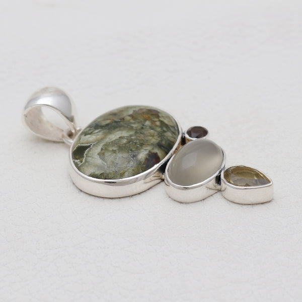 925 Silver Rainforest Jasper Pendants