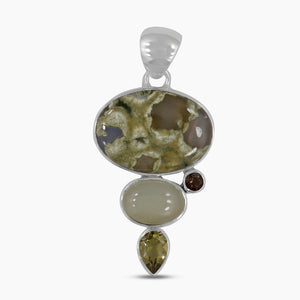 925 Silver Rainforest Jasper Pendants