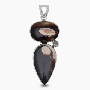 Peanut Wood Jasper Silver Pendants