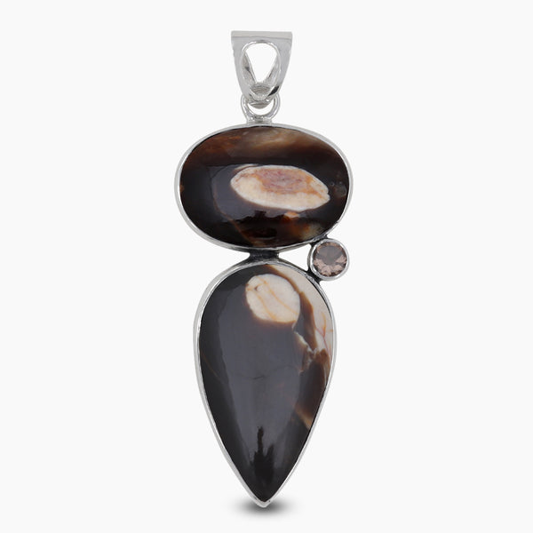 Peanut Wood Jasper Silver Pendants