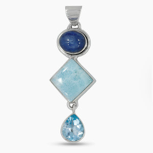 925 Sterling Silver Larimar Pendants