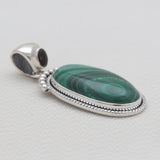 925 Sterling Silver Malachite Pendants