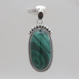 925 Sterling Silver Malachite Pendants