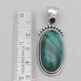 925 Sterling Silver Malachite Pendants