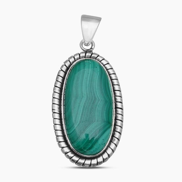 925 Sterling Silver Malachite Pendants