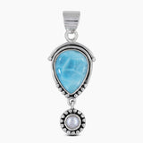 925 Sterling Silver Larimar Pendants