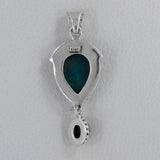 Natural Larimar Pearl Sterling Silver Pendant