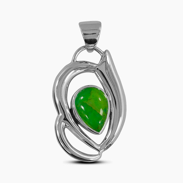 Mohave Turquoise Silver Pendants