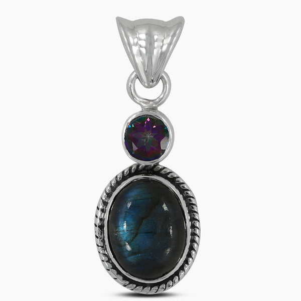 Rainbow Moonstone Silver Pendants