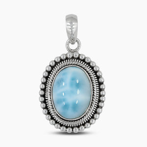 925 Silver Blue Larimar Pendants