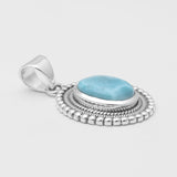 925 Silver Blue Larimar Pendants