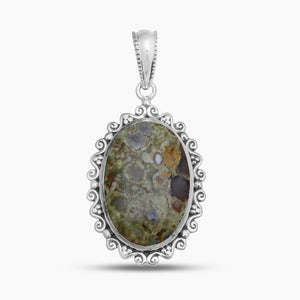 925 Silver Tasmanian Serpentine Pendant