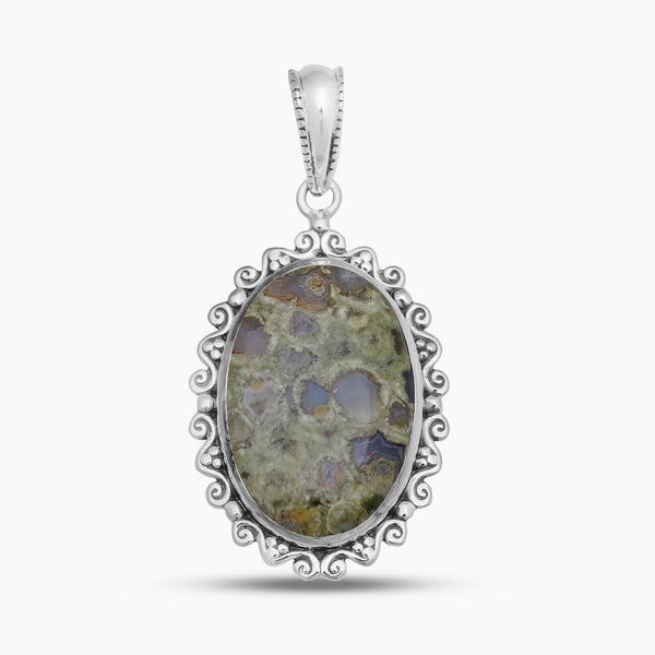 925 Silver Tasmanian Serpentine Pendant