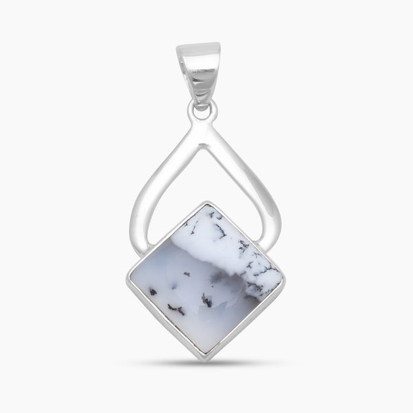 Dendritic Opal Silver Pendants