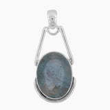 925 Sterling Silver Moss Agate Pendants