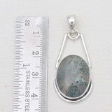 925 Sterling Silver Moss Agate Pendants