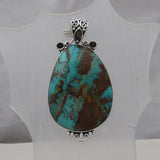 Boulder Turquoise Silver Pendant