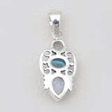 Blue Copper Turquoise Silver Pendants
