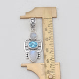 Blue Copper Turquoise Silver Pendants