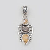 Brecciated Mookaite Silver Pendants