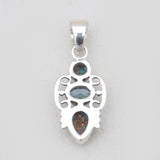 Blue Copper Turquoise Silver Pendants