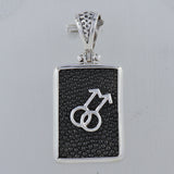 Stingray Leather Silver Pendant