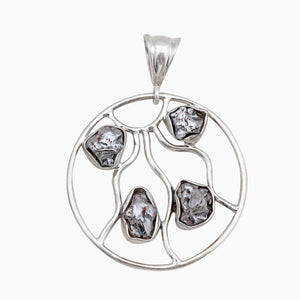 925 Silver Raw Meteorite Pendants