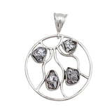 Raw Meteorite 925 Silver Pendant