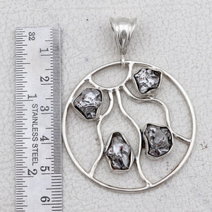 925 Silver Raw Meteorite Pendants