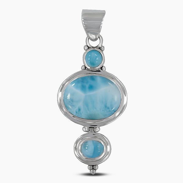 925 Silver Blue Larimar Pendants