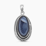 Coconut Druzy Silver Pendants