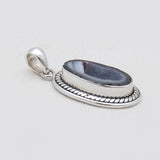Coconut Druzy Silver Pendants