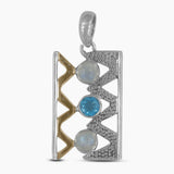 Rainbow Moonstone Silver Pendants
