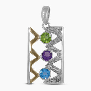 Rainbow Moonstone Silver Pendants