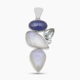 Rainbow Moonstone Silver Pendants