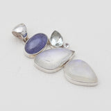 Rainbow Moonstone Silver Pendants