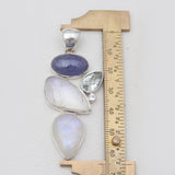 Rainbow Moonstone Silver Pendants