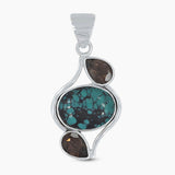 925 Silver Tiger Eye Pendants