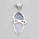 Tanzanite With Multistone Silver Pendants