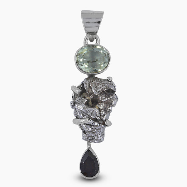 Sikhote-Alin Meteorite Silver Pendants